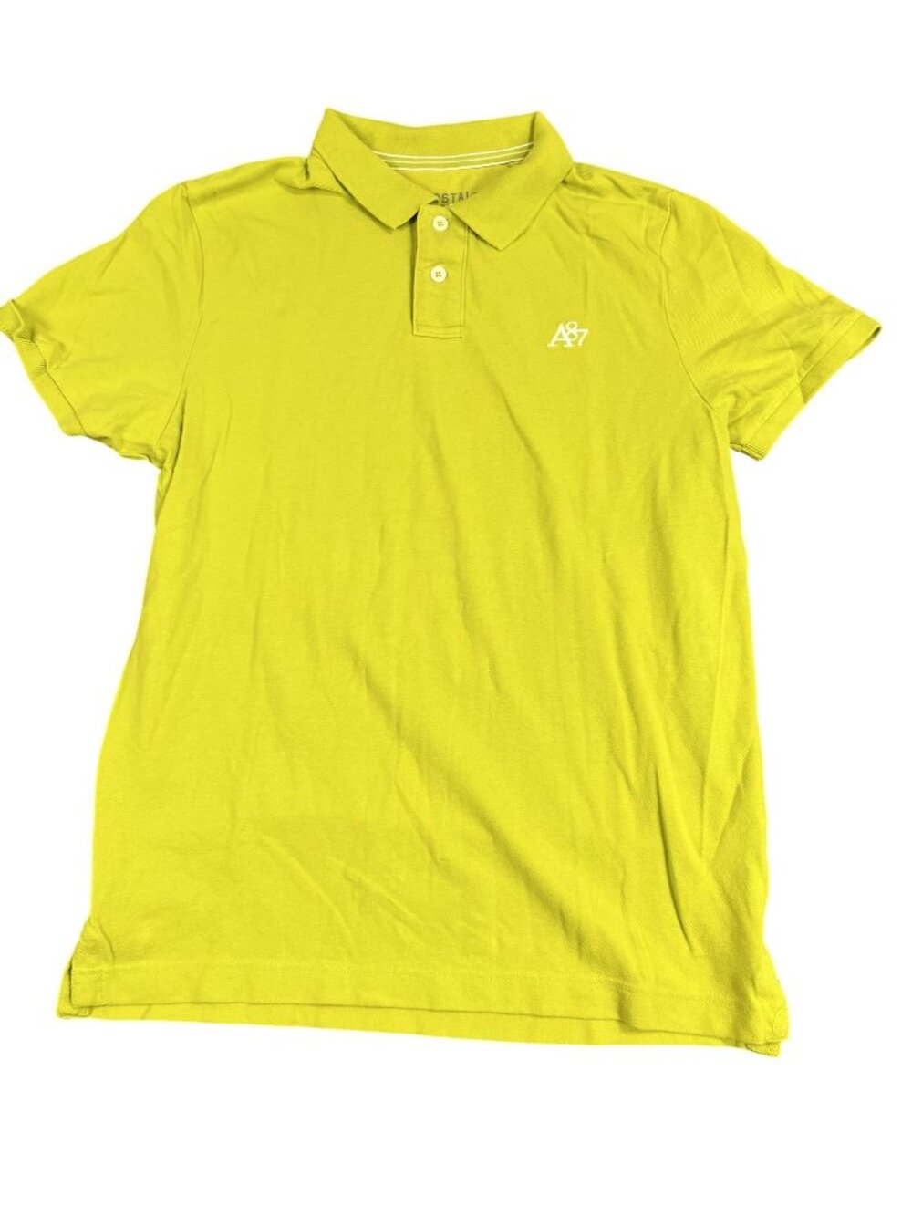 Aeropostale A87 Mens Lime Green Short Sleeve Polo Shirt XL Embroidered Logo